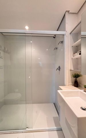 Apartamento para alugar com 45m², 1 quarto e 1 vaga Apartamento para alugar com 45m², 1 quarto e 1 vagaBanheiro da Suíte