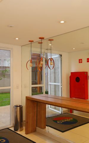 Apartamento para alugar com 38m², 2 quartos e 1 vagaÁrea comum - Saguão do prédio