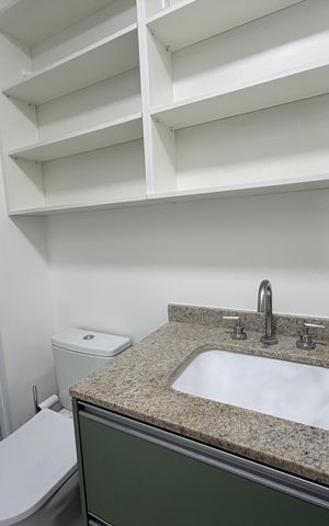 Studio para alugar com 24m², 1 quarto e sem vaga Studio para alugar com 24m², 1 quarto e sem vagaBanheiro