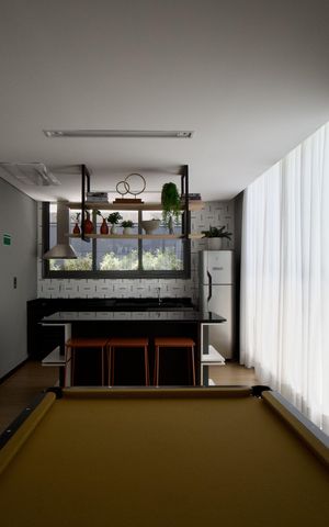 Studio para alugar com 26m², 1 quarto e sem vaga Studio para alugar com 26m², 1 quarto e sem vagaÁrea comum - Salão de festas