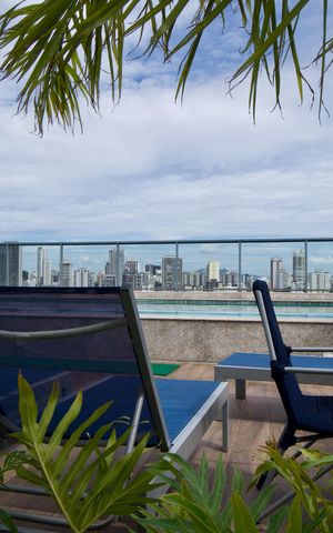 Studio para alugar com 26m², 1 quarto e sem vaga Studio para alugar com 26m², 1 quarto e sem vagaÁrea comum - Piscina