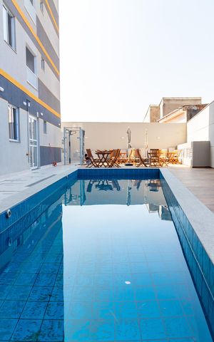 Apartamento à venda com 63m², 1 quarto e sem vaga Apartamento à venda com 63m², 1 quarto e sem vagaÁrea comum - Piscina