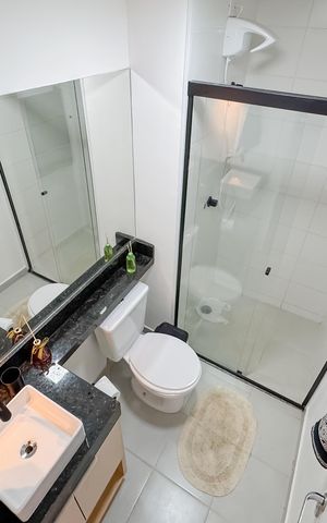 Studio à venda com 27m², 1 quarto e sem vaga Studio à venda com 27m², 1 quarto e sem vagaBanheiro Social