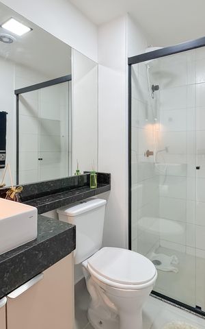 Studio à venda com 27m², 1 quarto e sem vaga Studio à venda com 27m², 1 quarto e sem vagaBanheiro Social
