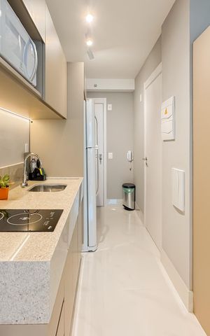 Studio à venda com 29m², 1 quarto e sem vagaCozinha