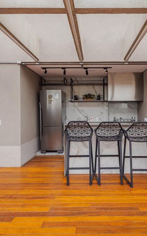 Apartamento para alugar com 38m², 1 quarto e 1 vagaChurrasqueira