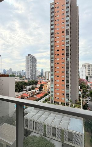 Studio para alugar com 33m², 1 quarto e 1 vaga Studio para alugar com 33m², 1 quarto e 1 vagaVaranda