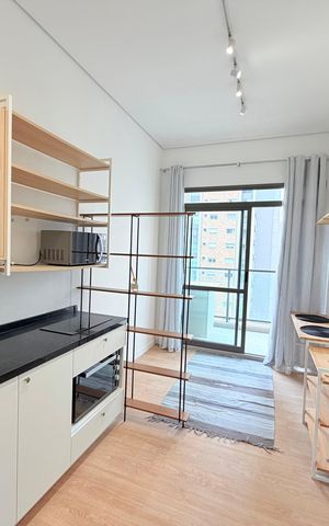 Studio para alugar com 33m², 1 quarto e 1 vaga Studio para alugar com 33m², 1 quarto e 1 vagaCozinha