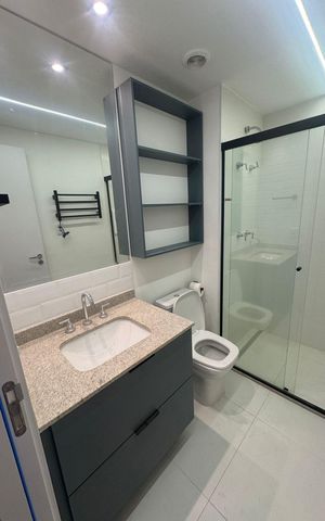 Studio para alugar com 25m², 1 quarto e sem vaga Studio para alugar com 25m², 1 quarto e sem vagaBanheiro
