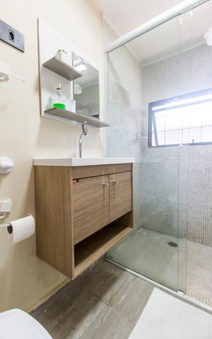 Studio para alugar com 17m², 1 quarto e sem vaga Studio para alugar com 17m², 1 quarto e sem vagaBanheiro social