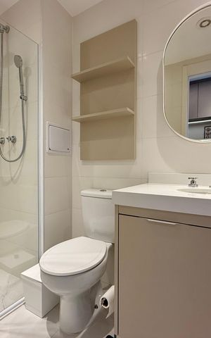 Studio para alugar com 26m², 1 quarto e sem vaga Studio para alugar com 26m², 1 quarto e sem vagaBanheiro