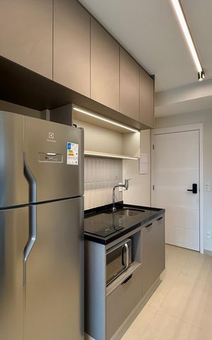 Studio para alugar com 26m², 1 quarto e sem vaga Studio para alugar com 26m², 1 quarto e sem vagaCozinha