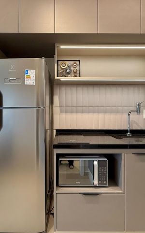 Studio para alugar com 26m², 1 quarto e sem vaga Studio para alugar com 26m², 1 quarto e sem vagaCozinha
