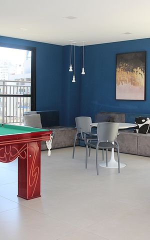 Studio à venda com 25m², 1 quarto e sem vagaSalão de Jogos