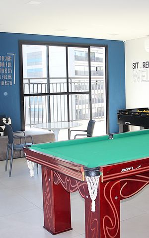Studio à venda com 25m², 1 quarto e sem vagaSalão de Jogos