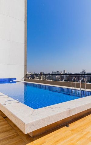 Studio para alugar com 27m², 1 quarto e sem vaga Studio para alugar com 27m², 1 quarto e sem vagaÁrea comum - Piscina