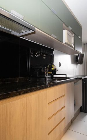 Studio para alugar com 30m², 1 quarto e 1 vaga Studio para alugar com 30m², 1 quarto e 1 vagaCozinha e Área de Serviço