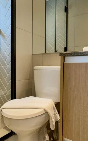 Studio à venda com 26m², 1 quarto e sem vaga Studio à venda com 26m², 1 quarto e sem vagaBanheiro da Suíte