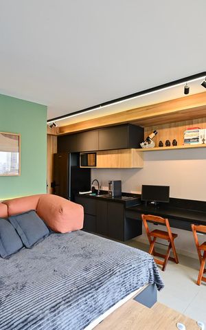 Studio à venda com 26m², 1 quarto e sem vaga Studio à venda com 26m², 1 quarto e sem vagaSala/Quarto