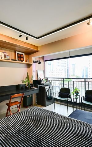 Studio à venda com 26m², 1 quarto e sem vaga Studio à venda com 26m², 1 quarto e sem vagaSala/Quarto