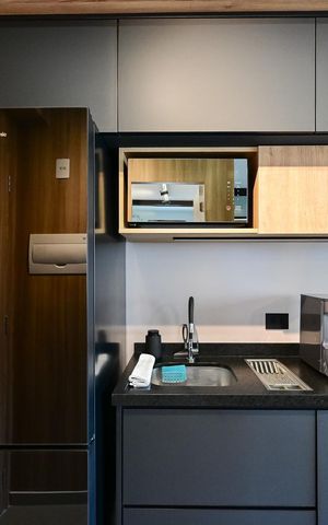 Studio à venda com 26m², 1 quarto e sem vaga Studio à venda com 26m², 1 quarto e sem vagaCozinha