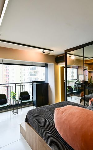 Studio à venda com 26m², 1 quarto e sem vaga Studio à venda com 26m², 1 quarto e sem vagaSala/Quarto