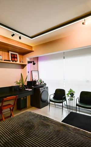 Studio à venda com 26m², 1 quarto e sem vaga Studio à venda com 26m², 1 quarto e sem vagaSala/Quarto