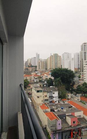 Studio à venda com 26m², 1 quarto e sem vagaVaranda