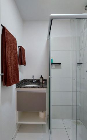 Apartamento para alugar com 45m², 2 quartos e 1 vagaBanheiro 1