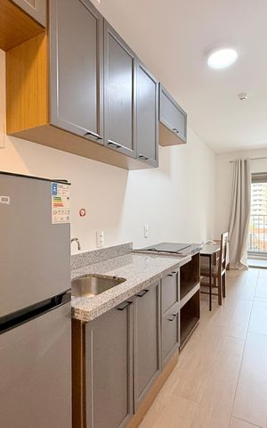 Studio à venda com 29m², 1 quarto e sem vagaCozinha 