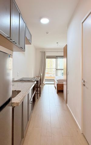 Studio à venda com 29m², 1 quarto e sem vagaCozinha 