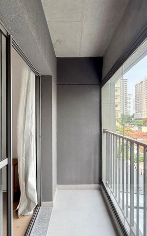 Studio à venda com 29m², 1 quarto e sem vagaSacada do Studio