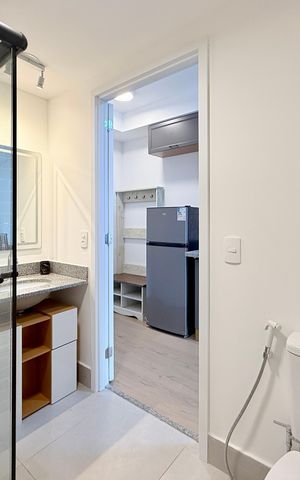 Studio à venda com 29m², 1 quarto e sem vagaBanheiro social