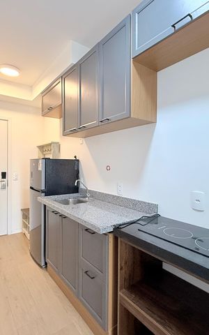 Studio à venda com 29m², 1 quarto e sem vagaCozinha 