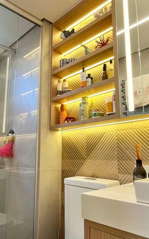 Apartamento à venda com 57m², 2 quartos e 1 vaga Apartamento à venda com 57m², 2 quartos e 1 vagaBanheiro da Suíte