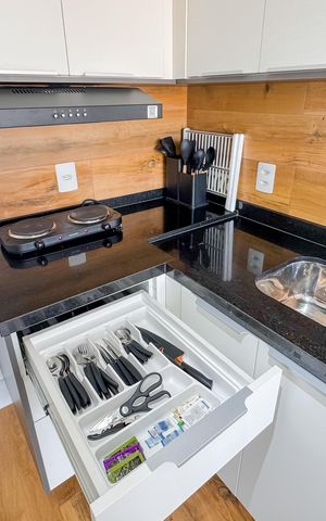 Apartamento à venda com 29m², 1 quarto e 1 vagaCozinha - Armários