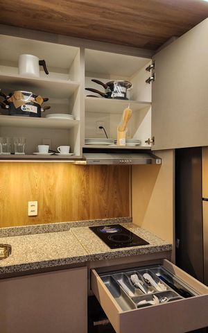 Studio à venda com 26m², 1 quarto e 1 vaga Studio à venda com 26m², 1 quarto e 1 vagaCozinha
