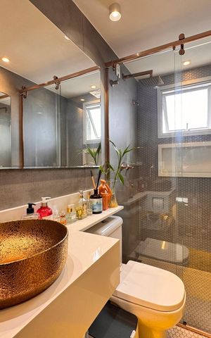 Apartamento à venda com 65m², 2 quartos e 2 vagas Apartamento à venda com 65m², 2 quartos e 2 vagasBanheiro