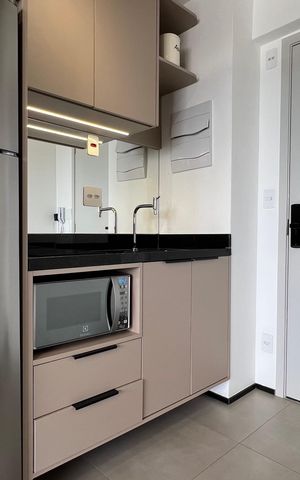 Studio para alugar com 21m², 1 quarto e sem vaga Studio para alugar com 21m², 1 quarto e sem vagaCozinha