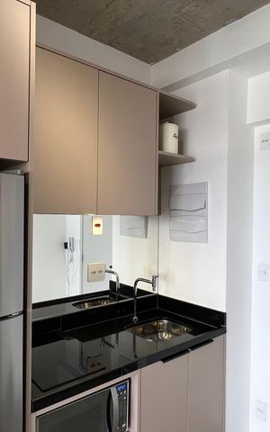 Studio para alugar com 21m², 1 quarto e sem vaga Studio para alugar com 21m², 1 quarto e sem vagaCozinha