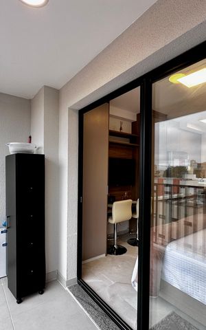 Studio para alugar com 25m², 1 quarto e sem vagaSacada