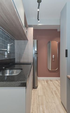 Studio à venda com 26m², 1 quarto e sem vagaCozinha
