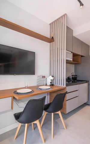 Studio à venda com 27m², 1 quarto e 1 vagaStudio