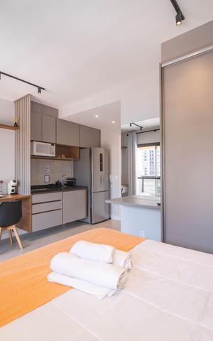 Studio à venda com 27m², 1 quarto e 1 vagaStudio