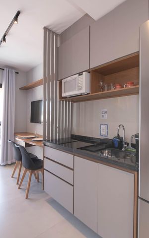 Studio à venda com 27m², 1 quarto e 1 vagaCozinha