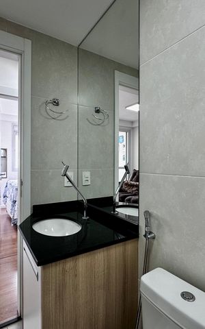 Apartamento à venda com 68m², 2 quartos e 2 vagas Apartamento à venda com 68m², 2 quartos e 2 vagasBanheiro Social
