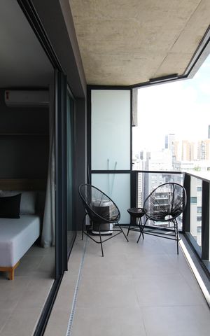Apartamento para alugar com 58m², 1 quarto e 1 vaga Apartamento para alugar com 58m², 1 quarto e 1 vagaVaranda