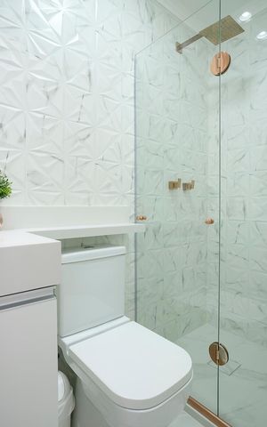 Apartamento à venda com 75m², 3 quartos e 2 vagasBanheiro da suíte