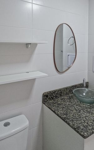 Studio à venda com 27m², 1 quarto e sem vaga Studio à venda com 27m², 1 quarto e sem vagaBanheiro