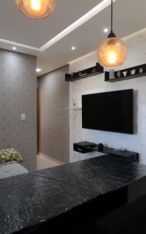 Apartamento à venda com 47m², 2 quartos e 2 vagasSala